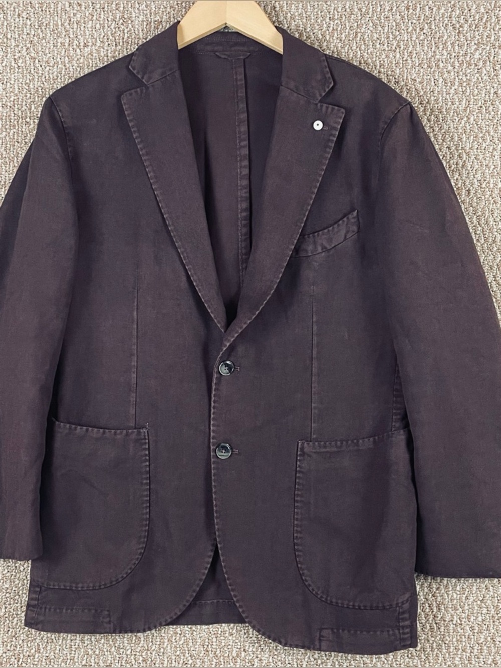 LBM 1911 Blazer Mens EU 52R / US 42R Limited Edition Unlined Made in Italy